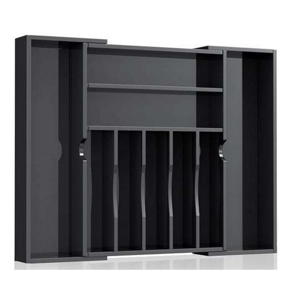 Utensil Organizer Silverware Drawer Organizer - Bamboo Expandable Cutlery Tray with Dividers for Utensil Holder Office Storage Makeup Desk Drawer Tool Organization