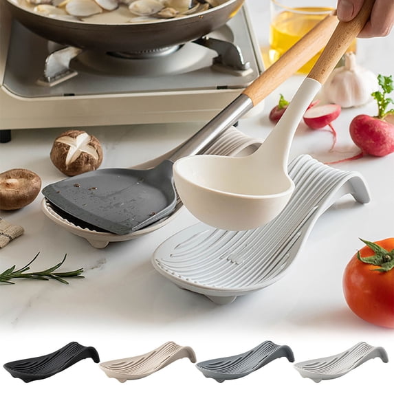 Utensil Tray, Tableware Holder, Thickened Insulated Design For Spatula And Soup Spoon, Practical Household Kitchen Storage Accessory For Countertop Arrangement, Tableware Placement, Kitchen Tidying