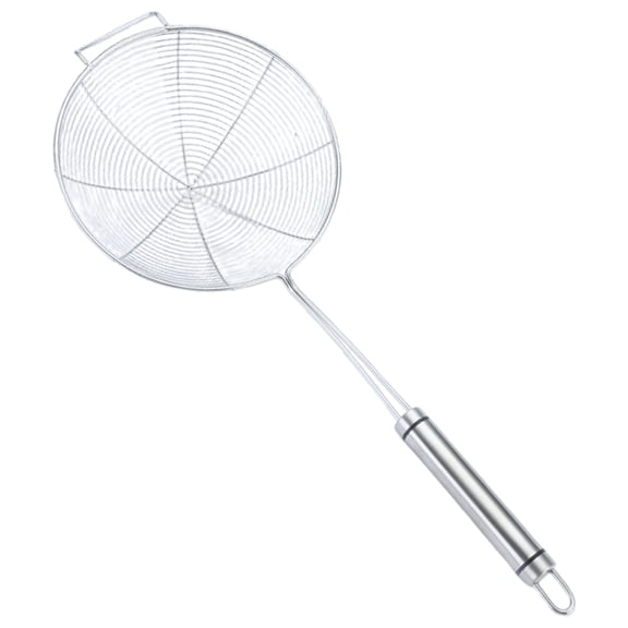 Utensils Asian Kitchen Stainless Steel Spider Strainer Skimmers For Kitchen Cooking and Frying Food,Slotted Spoon Pasta Strainers Tomato Food Strainer Skimmer Ladle For Pasta(20cm)