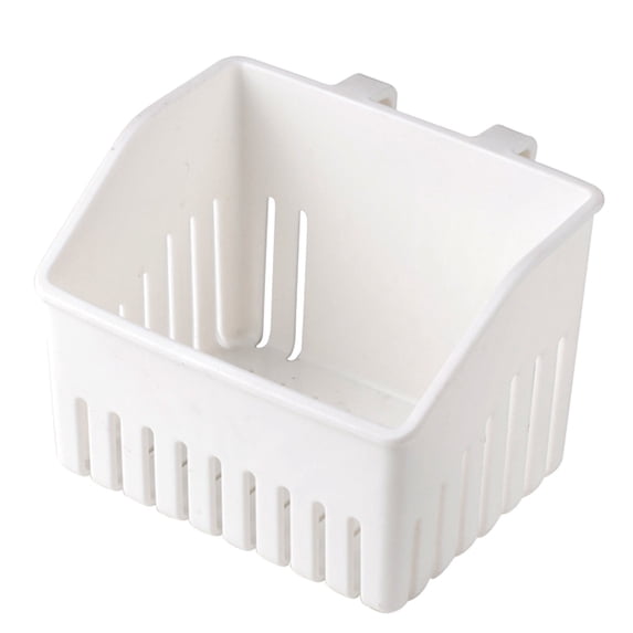 Utensils Holder Cutlery Drying Rack Kitchen Drainer Basket Compact Silverware Storage Drain Basket for Forks Spoons Knives Chopsticks Sink Organizer,Wide Style/High Style (White,4.37x3.98x3.15 inch)