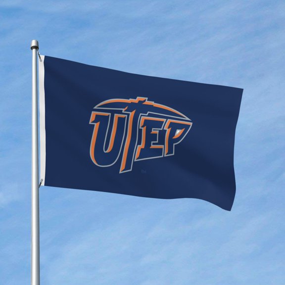 Utep Miners 3x5 Ft Flag Double Sided Indoor Outdoor Double Stitched Polyester Flag With 2 Grommets-Both Side Can Be Read