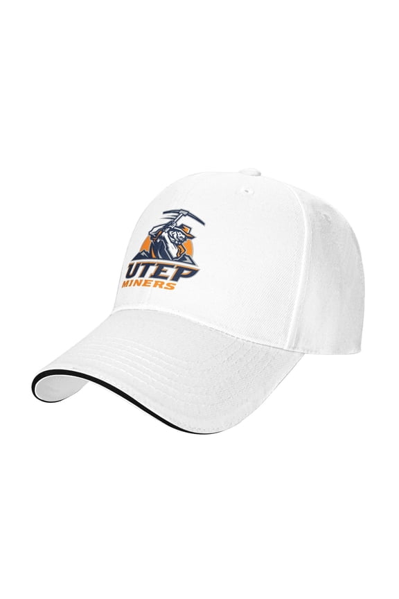 Utep Miners Casual Sandwich Baseball Cap Adjustable For Men For Women