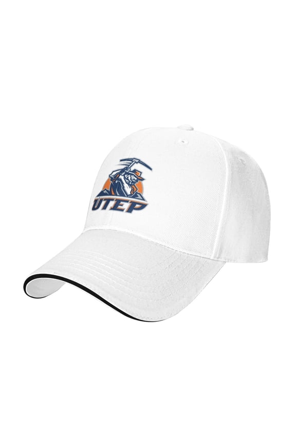 Utep Miners Casual Sandwich Baseball Cap Adjustable For Men For Women
