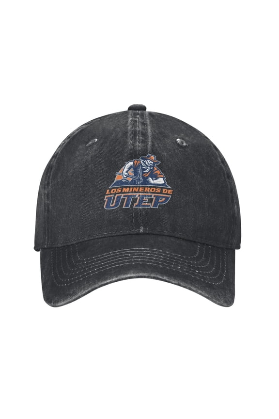 Utep Miners Hat Adult Adjustable Classic Washed Casquette Cap Hat Baseball Cap