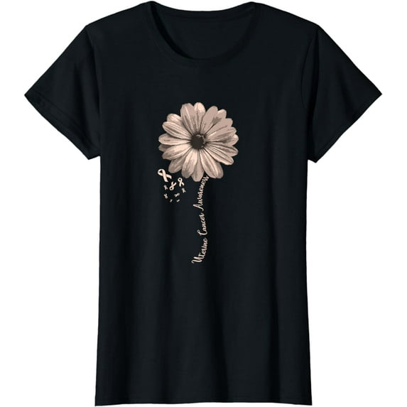 Uterine Cancer Awareness Family T-shirt Survivor Pretty Gift