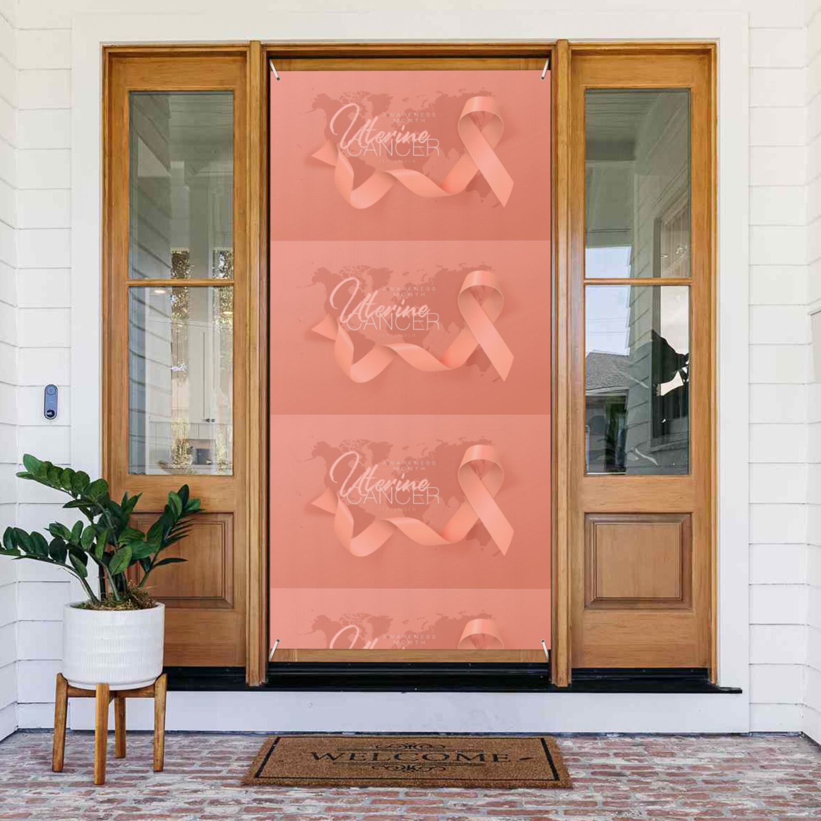 ROFLmart Metallic Pink Uterus Banner – 182 Cm Lang, Für Girls Night, Hysterektomie-Party