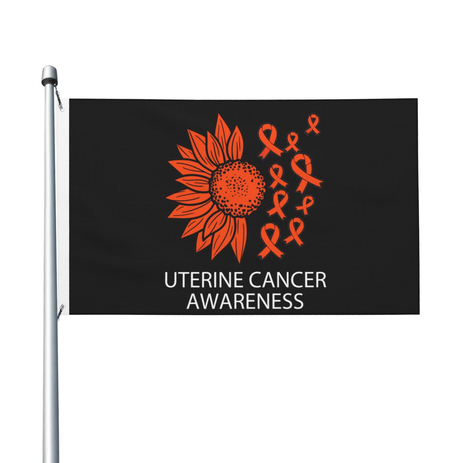 Uterine Cancer Awareness Month in September We Wear Peach Flag Double