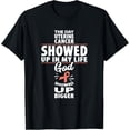 thumbnail image 1 of Uterine Cancer Awareness Showed Up Endometrial Cancer T-ShirtMen's and women's gift, black and white T-shirt, size: Extra large S-4XL, 1 of 4