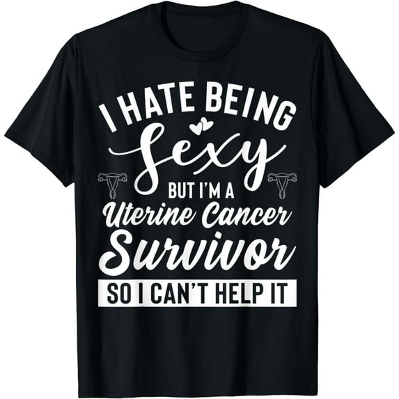 Uterine Cancer Survivor Apparel - Top Survivors Design T-Shirt