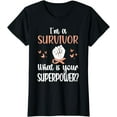thumbnail image 1 of Uterine Cancer Survivor | Peach Ribbon Endometrial Cancer T-Shirt, 1 of 4