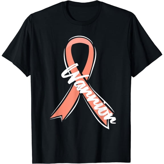 Uterine Cancer Warrior Peach Ribbon T-Shirt