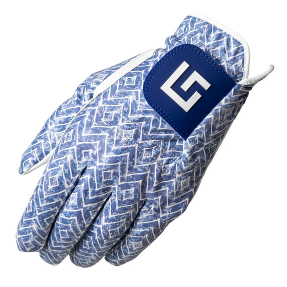 Uther DURA Golf Glove - Women's Left, Small Size, HUDSON Print | Durable, Comfortable, Tailored Fit with Zip Pouch