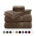 thumbnail image 1 of Utica 6-Piece Towel Set | 100% Cotton Soft & Absorbent Everyday Towels | Brown, 1 of 8