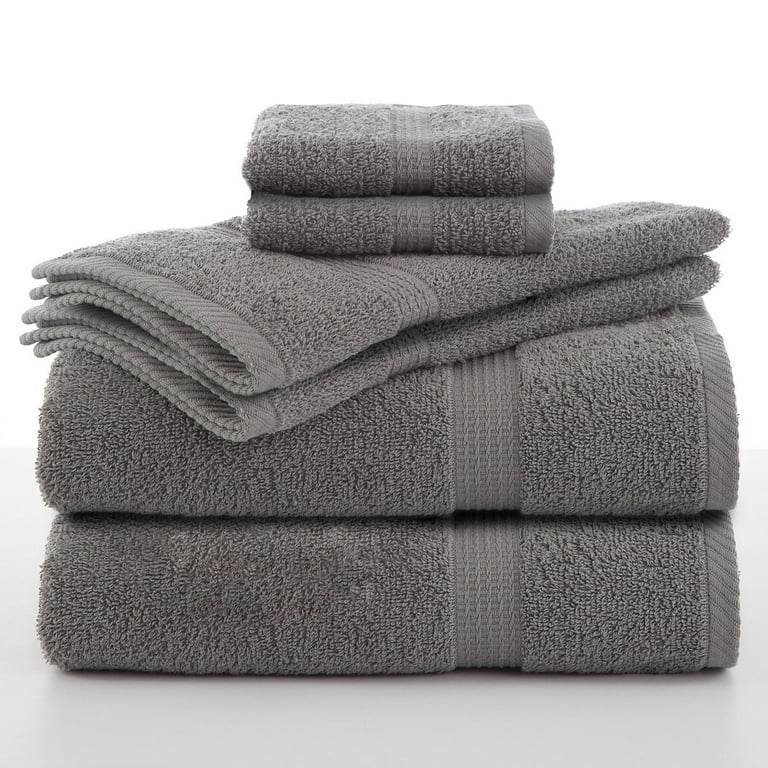 SOFT TEXTILES BATH TOWEL 6 PACK 100% COTTON RING SPUN BATH TOWELS