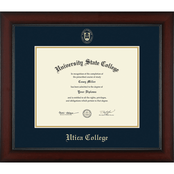Utica College Diploma Frame, Document Size 11" x 8.5"