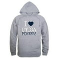 thumbnail image 1 of Utica College Pioneers I Love Hoodie, Heather Grey - Small, 1 of 1