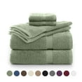 thumbnail image 1 of Utica 6-Piece Towel Set | 100% Cotton Soft & Absorbent Everyday Towels | Basil, 1 of 8