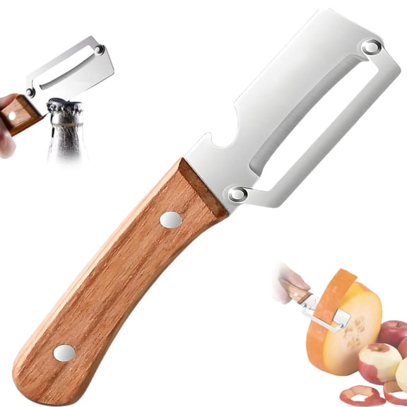 Utilira Peeler, Utilira Fruit and Vegetable Peeler, Multifunctional Peeling and Food Prep Design, Extra-Thick Stainless Steel with Comfortable Grip, Stable Handling, Ideal for Fruits and Vegetables