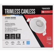 Utilitech 3" Trimless Canless LED Recessed Light 5042425 White