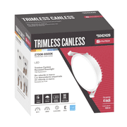 Utilitech 4" Trimless Canless LED Recessed Light 5042426 White