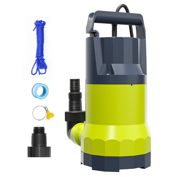 Utility 1.6HP 4700GPH Submersible Water Pump, Portable Sump Pump for Efficient Clean and Dirty Water Draining from Water Tanks, Flooded Yards, Basements and Swimming Pools