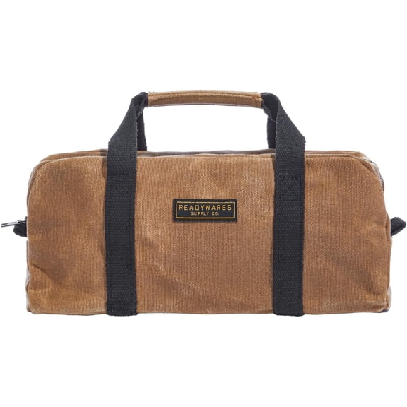 12" Utility Bag | Small Heavy Duty Canvas Tool Bag for Men, Durable Waxed Canvas Utility Bag and Tool Pouch, Built Tough for Tradesmen, Mechanics, and Everyday Work