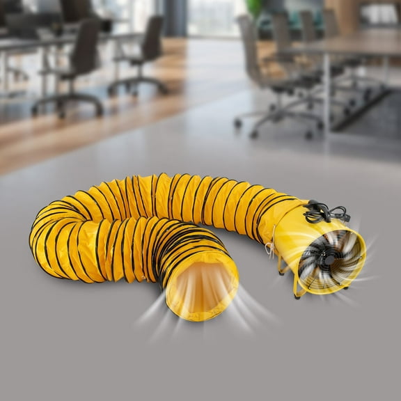 Utility Blower Exhaust Fan 1100W 2160 & 3178 CFM High-Velocity Portable Ventilator, Low Noise w/32.8ft Duct Hose, Fume Extractor for Home and Job Site 16-Inches