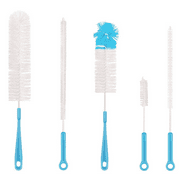 Utility Bottle Cleaning Brush Set Long Handle Thin Small Big Wire Cleaner Bendable Flexible for Narrow Neck Skinny Spaces of Water Baby Bottles Pipe Tube Flask Decanter Straw