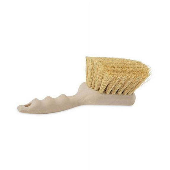 Utility Brush, Cream Tampico Bristles, 5.5" Brush, 3" Tan Plastic Handle | Bundle of 10 Each
