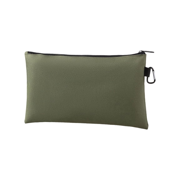 Utility Canvas Zipper Tool Bag 12.5″ x 7″ Heavy Duty Tools Pouch with Carabiner Multi-Purpose Storage Organizer Clip on Tote Bags for Tools, Craft Supplies, Electronics, Travel, Home & Workshop