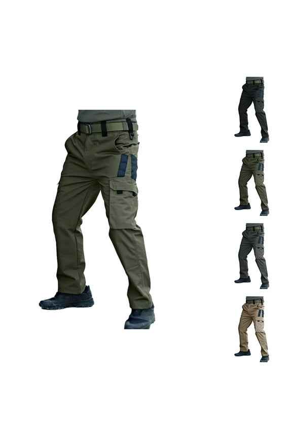 Utility Cargo Pants for Men 2025 Durable Ripstop Casual Loose Workout Pants with Pockets Mens Trousers