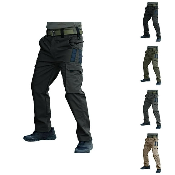 Utility Cargo Pants for Men 2025 Durable Ripstop Casual Loose Workout Pants with Pockets Mens Trousers