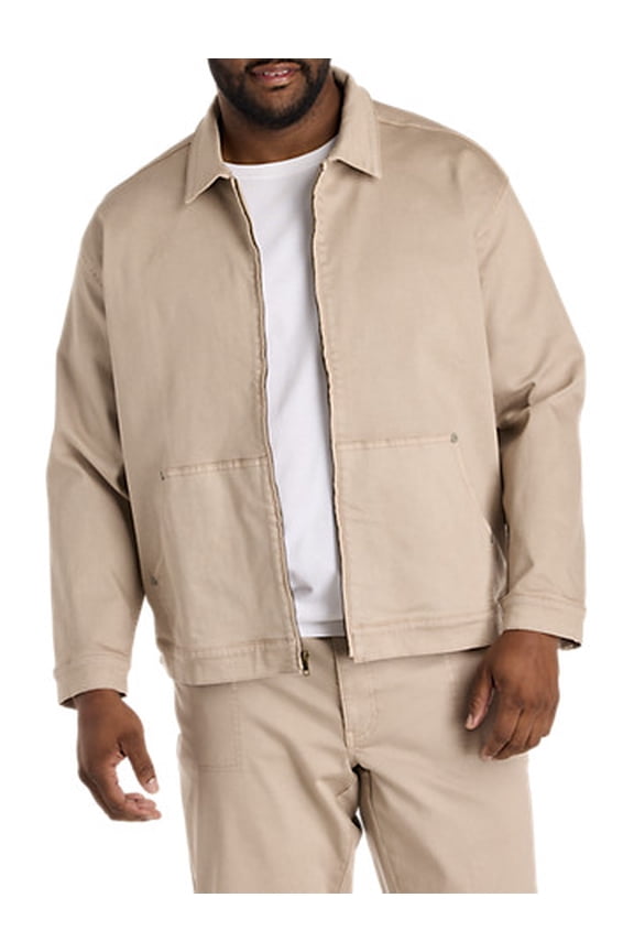 Utility Carpenter Trucker Jacket Washed Khaki 4XLT