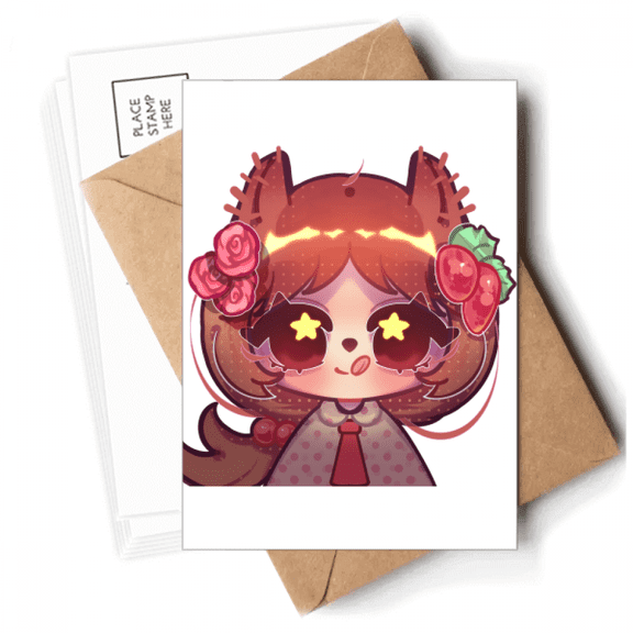 Squirrel Roses Postcards Envelopes Blank Note Cards Mailing