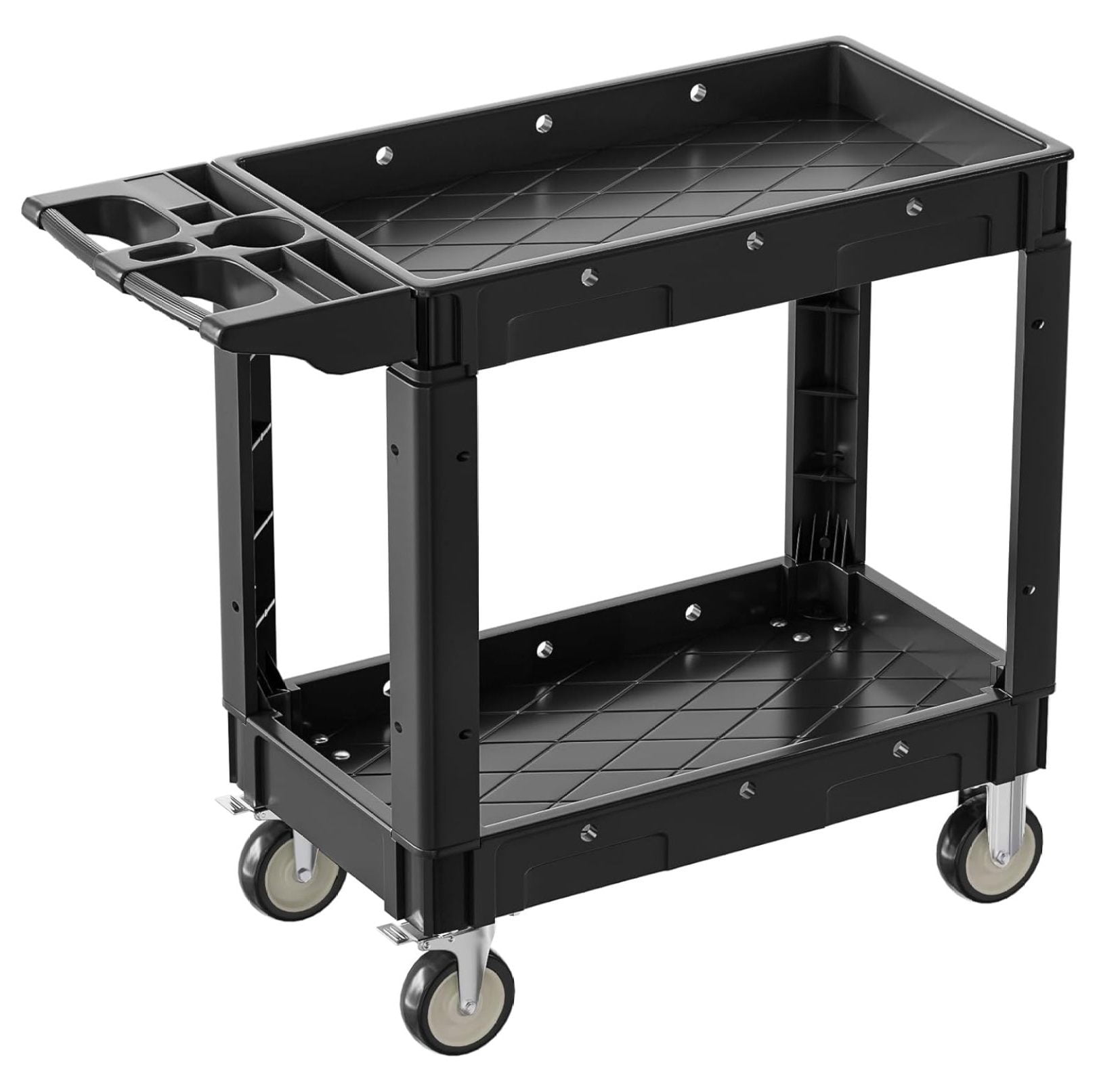 Utility Cart with Wheels, Heavy Duty 1000 LBS Rolling Utility Cart with