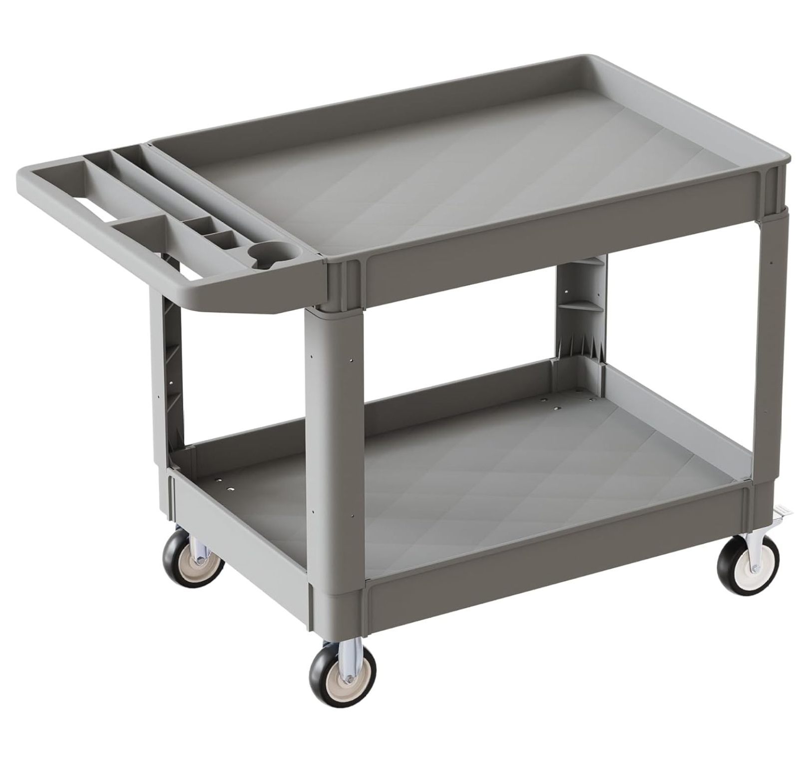 Utility Cart with Wheels, Heavy Duty 1200 LBS Rolling Utility Cart with