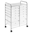 Utility Cart with 12 Drawers Rolling Cart Organizer Plastic Storage