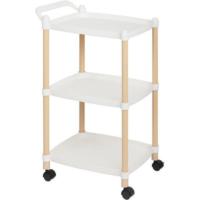 Utility Cart with Wheels 3Tier Kitchen Rolling Cart Organizer Rolling