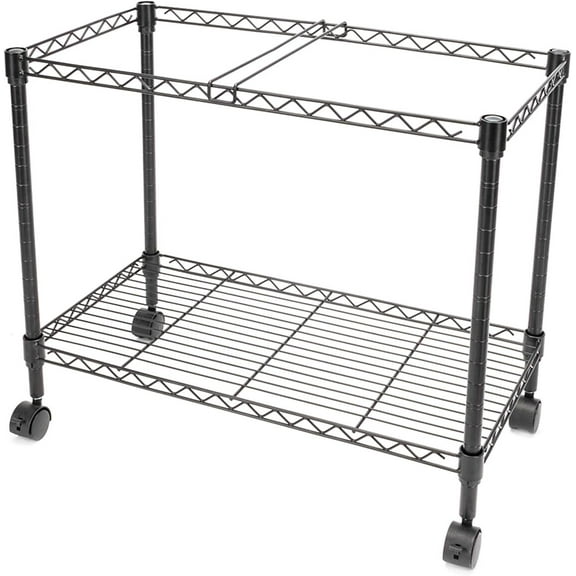 Utility Carts Single Tier Metal Rolling Mobile File Office Pedestal Files Cabinets with Storage Rack and Locking Casters Heavy Duty Steel Hanging Folders Organizer Carts Baskets for Office or Home