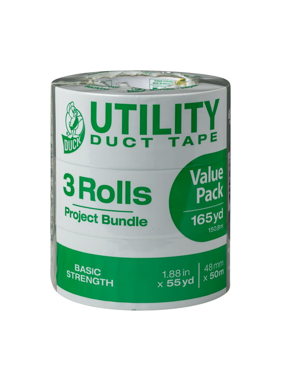 Utility Duck Tape Brand 1.88 in. x 55 yd. Duct Tape - Silver, 3 Pack