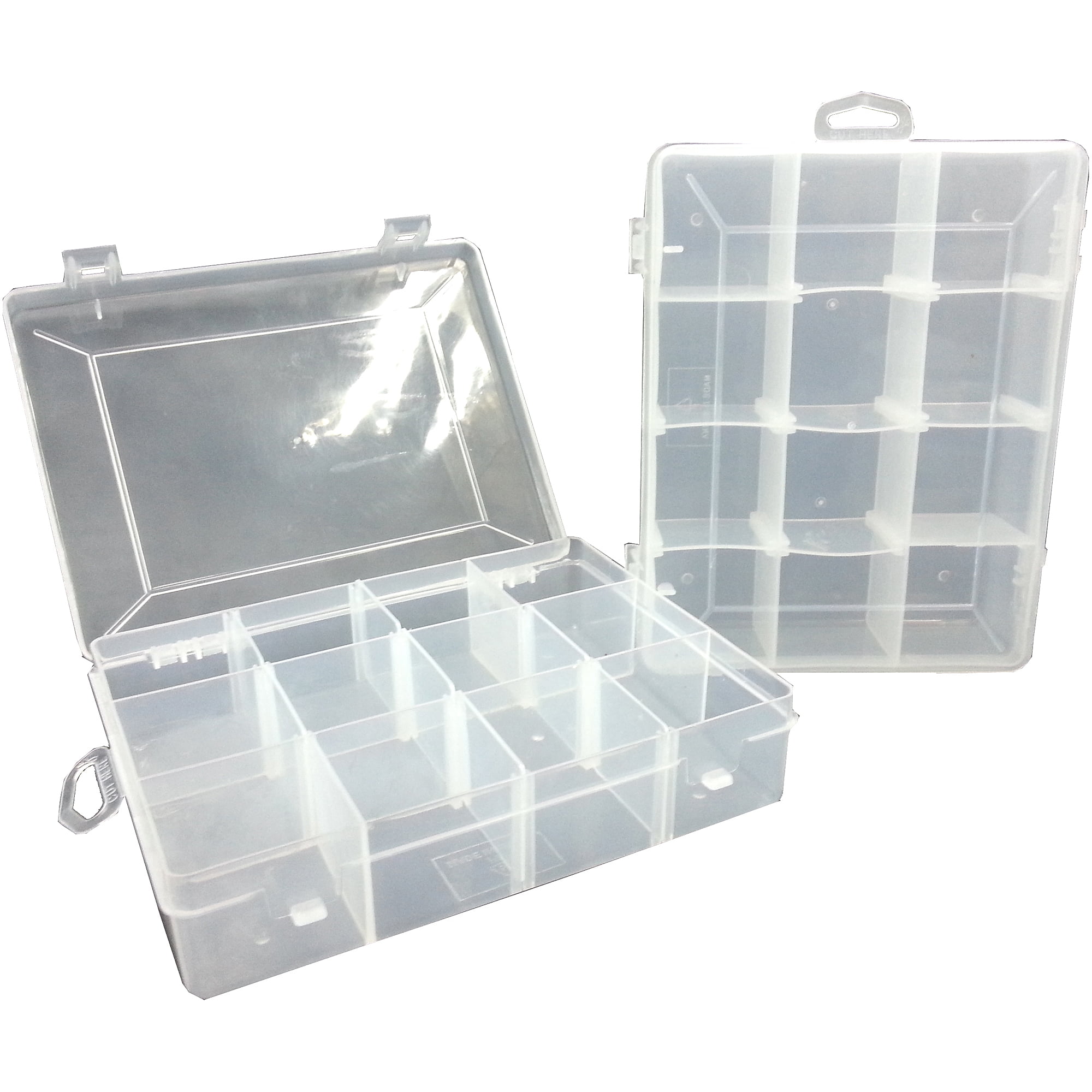 Lightweight Tackle Box Plastic Fishing Tool Box High Capacity Clear Square  Fishing Gear Empty Box Space-saving