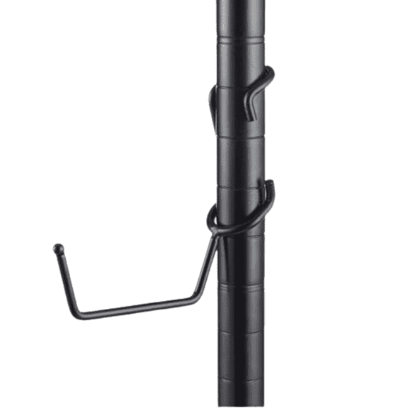 Utility Hanger Pole Hooks  5 Pack  Black Wire Shelf Hooks for Tools, Garage Wall Storage, Kitchen Organizan  - Fits 1" Pole