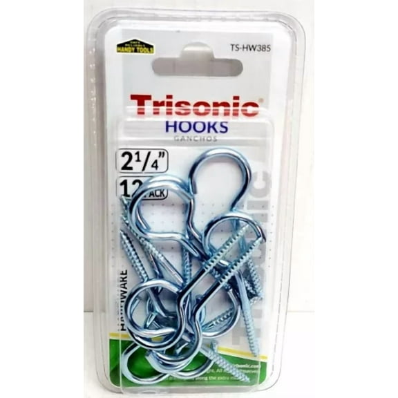 Utility Hooks 2-1/4" Screw Open Eye Steel Ceiling Hang Frames Gate 12 Pack New