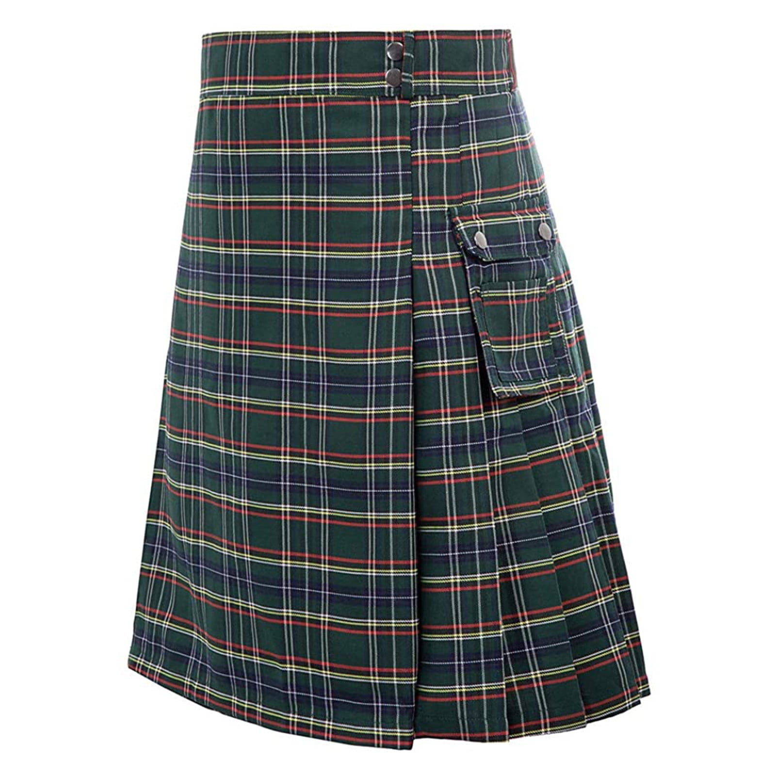 Sort Kalot Utility Kilts For Men Skirt Cargo Pockets Sport Kilt Traditional ...