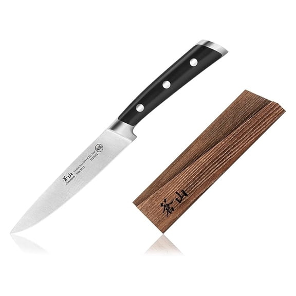 Utility Knife 5 Inch, TS Series Forged Swedish Steel Kitchen Knife with Sheath