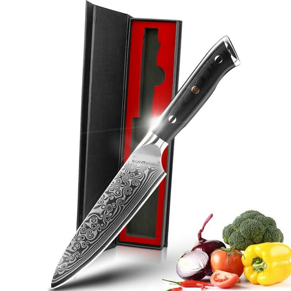 Utility Knife 5-inch Fruit Paring Kitchen Knife VG-10 Damascus Steel 67 Layer Sharp Cooking Knife for Vegetable