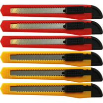 Utility Knife Box Cutter Retractable Blade Snap Off Razor Knife with Safety  Lock 5 Wholesale lot - 48 Red, 48 Yellow 