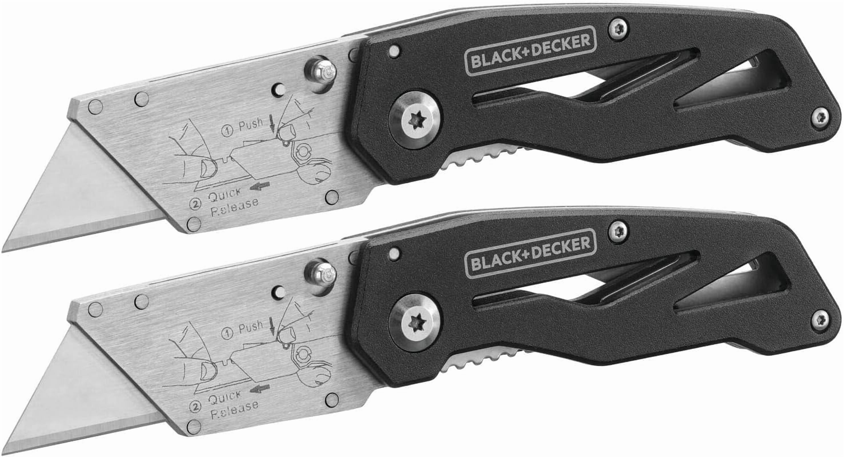 Utility Knife, Folding, 2 Pack (BDHT10001)