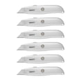 thumbnail image 1 of Utility Knife with Retractable Blade– Ergonomic Aluminum Alloy Box Cutter with 3 Locking Positions and Carbon Steel Razors by Stalwart (Set of 6), 1 of 8