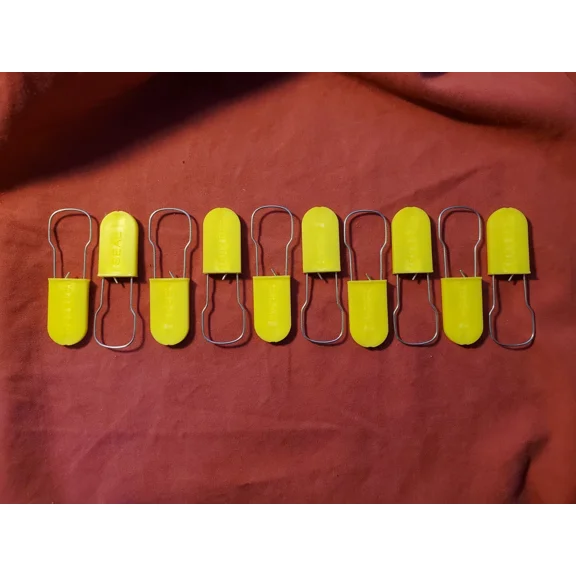 Utility Meter Tamper Evident Padlock Security Tag Lockout Seal Yellow Pack Of 10